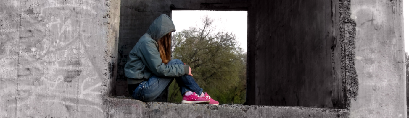 Junge Person mit persönlichen Problemen